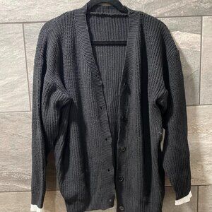 Knit Cardigan Black L